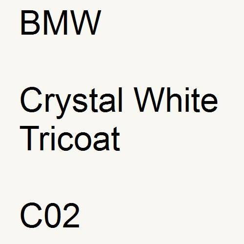 BMW, Crystal White Tricoat, C02.